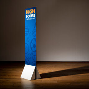Custom printed leaderboard