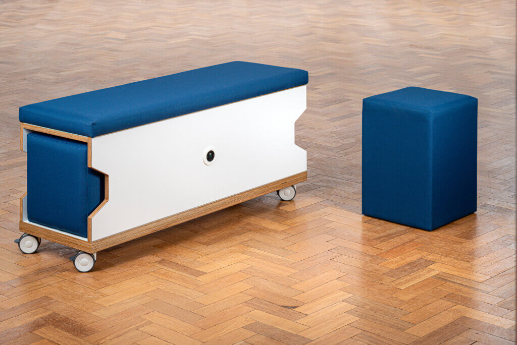 Mobile office bench seating for flexible collaboration zones ...