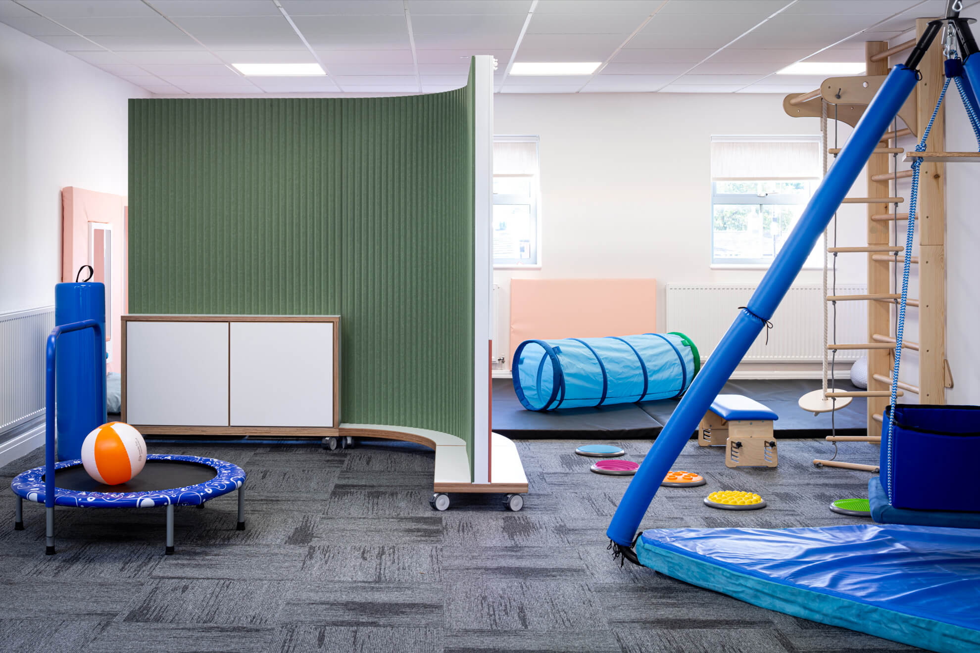 A children's therapy space featuring ThinkingWall units