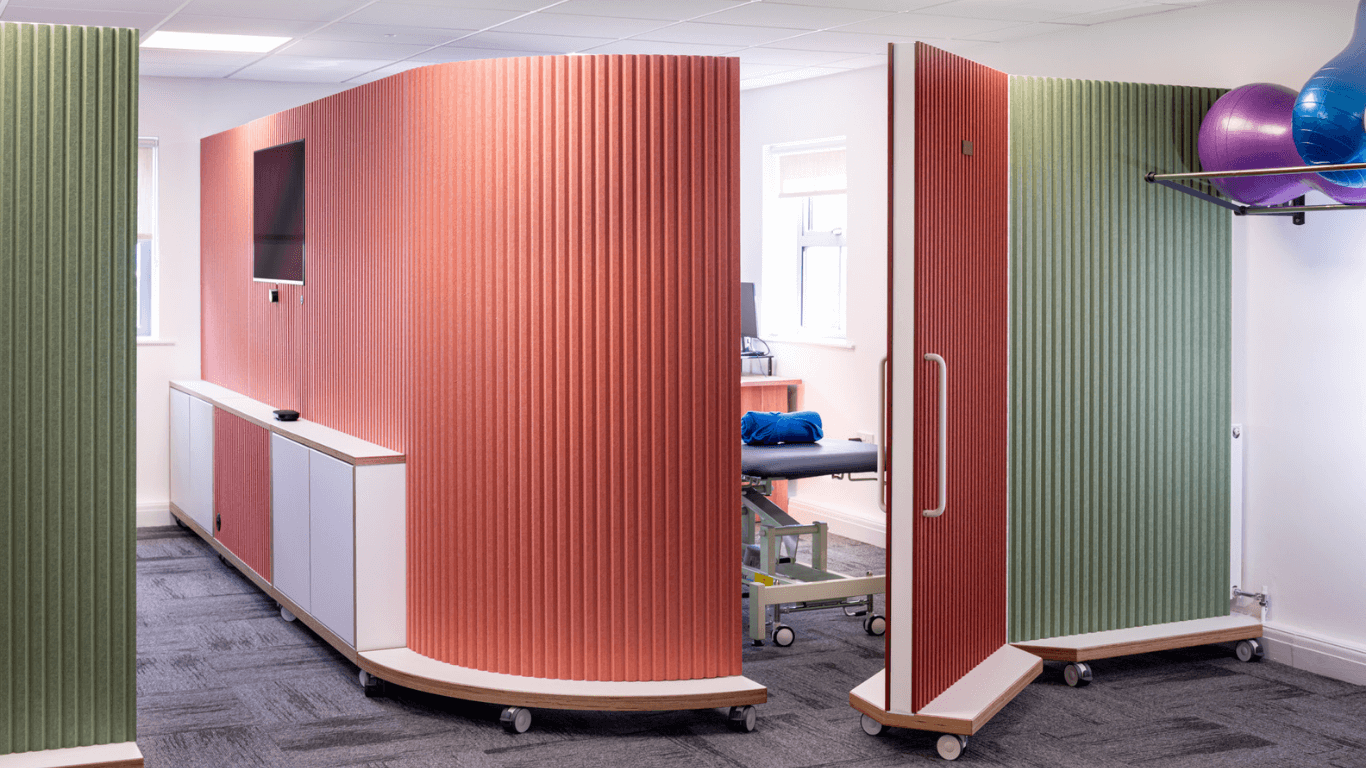 partitioning featuring a bespoke hinged door