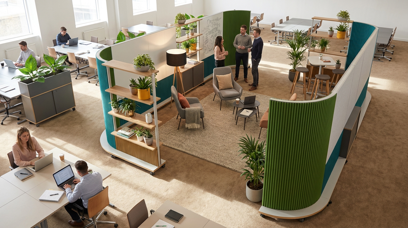 Office space featuring central ThinkingWall hub